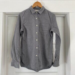 Muji 100% Cotton Flannel Shirt in Gray Size M